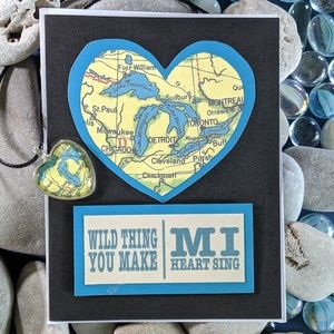 Wild Thing You Make MI Heart Sing Pendant Set